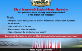 City of Leavenworth Landlord-Tenant Resolution call 913-364-5840